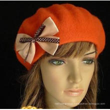 Fashion winter Bowknot Outdoor wool Hats for lady